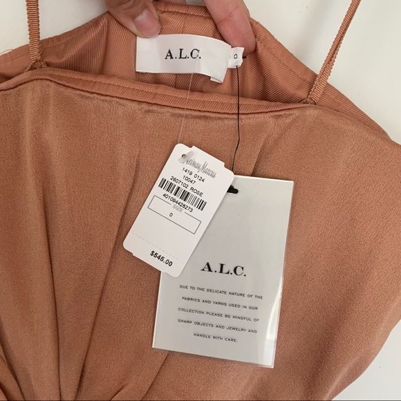 A.L.C. Roya Twist Waist Strapless Dress, in Rose - Picture 11 of 16